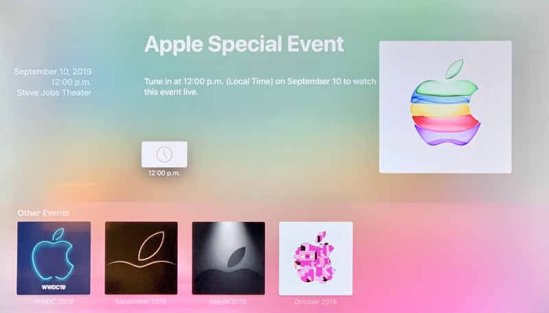 Apple Updates Apple TV Special Event App to Ready for September 10 iPhone Event