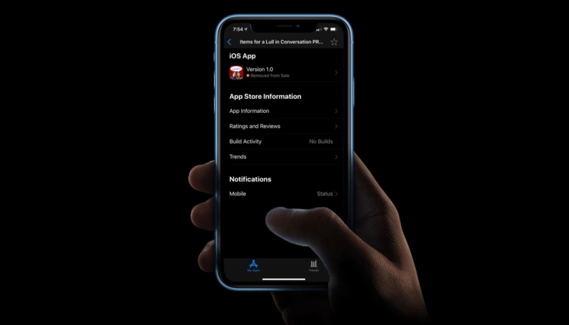 Apple Adds iOS 13 Dark Mode Support to Its App Store Connect App