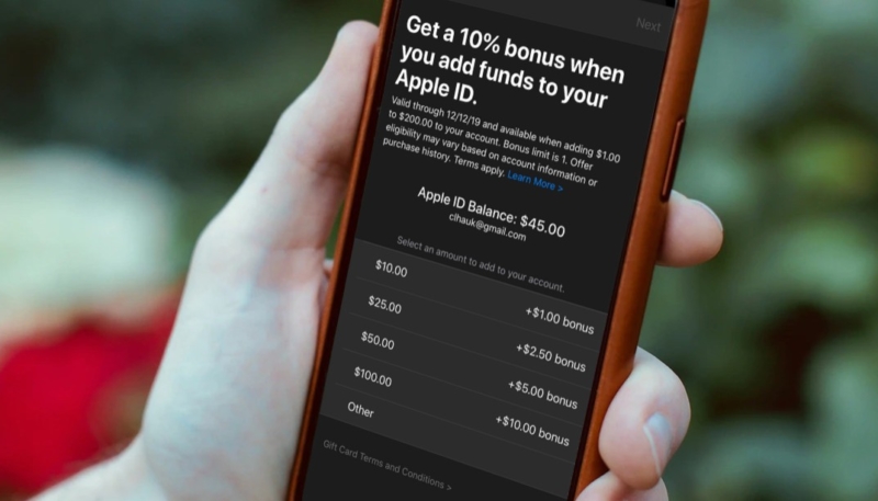 Apple Once Again Offering A 10% Bonus iTunes Credit When Adding Funds to Apple ID