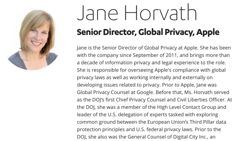 Apple Returns to CES in 2020 – Apple Privacy Director Jane Horvath to Participate in Consumer Privacy Roundtable