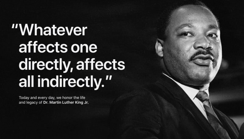 Apple Offers Dr. Martin Luther King Tribute on Homepage