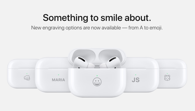 AirPods Charging Cases Can Now Be Engraved Using Select Emoji