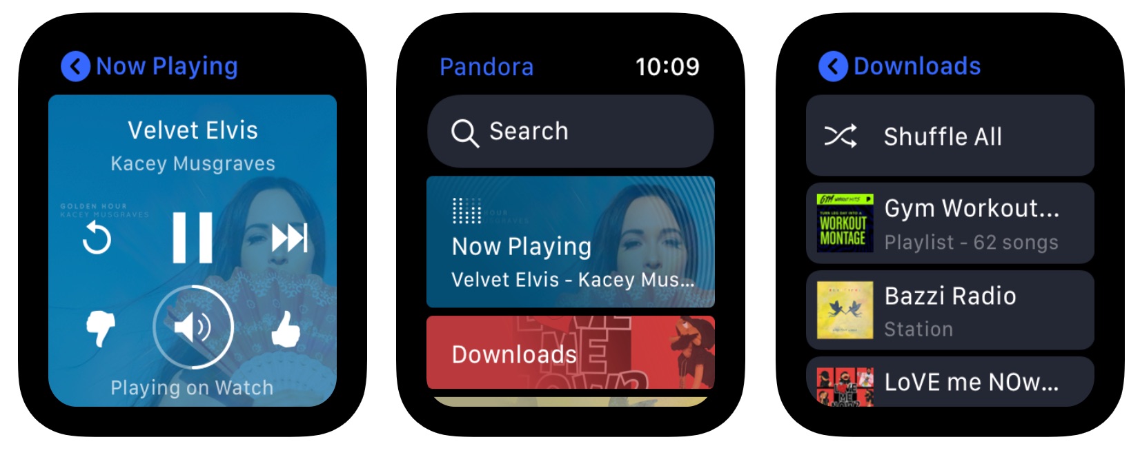 Pandora Music on the Apple Watch