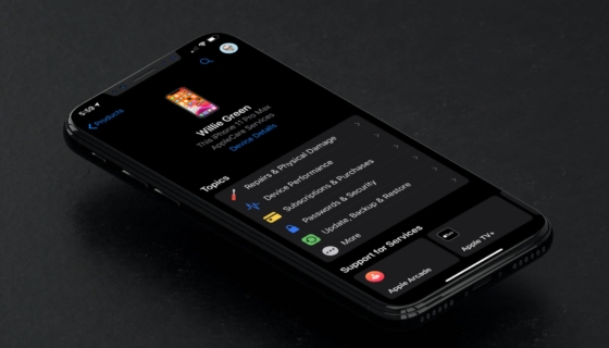 Apple Support app - Dark Mode