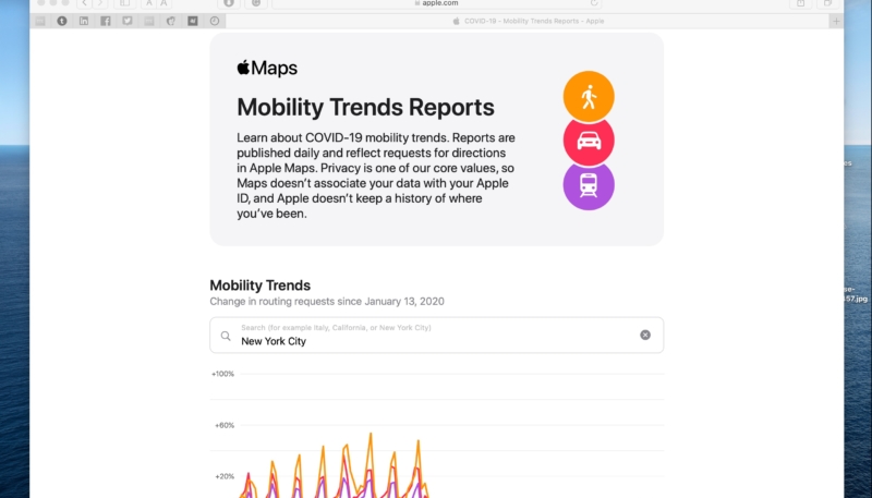 Apple Adds to Data Available Through Mobility Trends Report Tool to Help Mitigate Spread of COVID-19