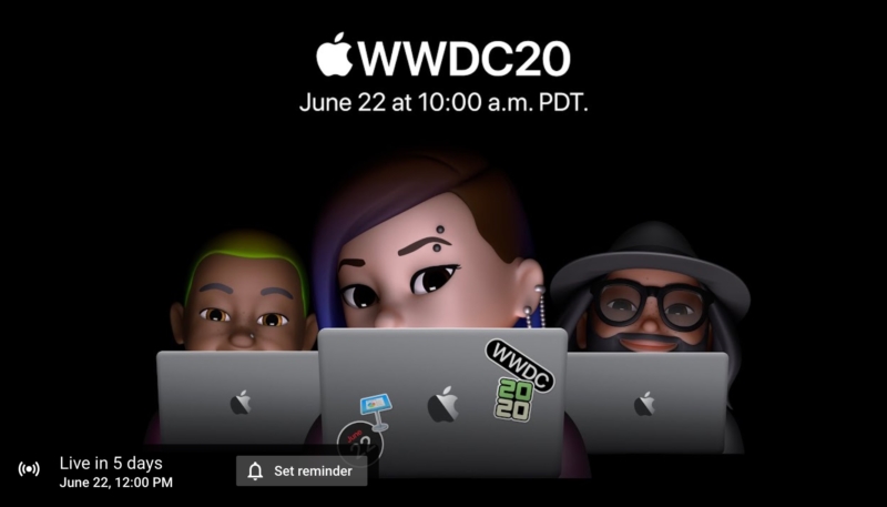 WWDC 2020 Keynote Live Stream Link and Reminder Now Available on YouTube