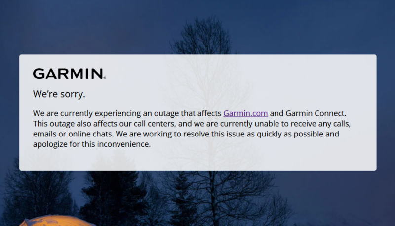 Garmin Hit by Ransomware Attack – Garmin Connect Service Taken Offline