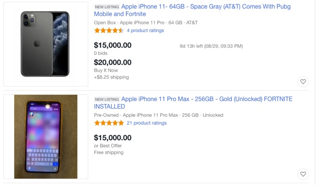 Iphones With Fortnite Installed Begin To Hit Ebay With Price Tags As High As 10 000