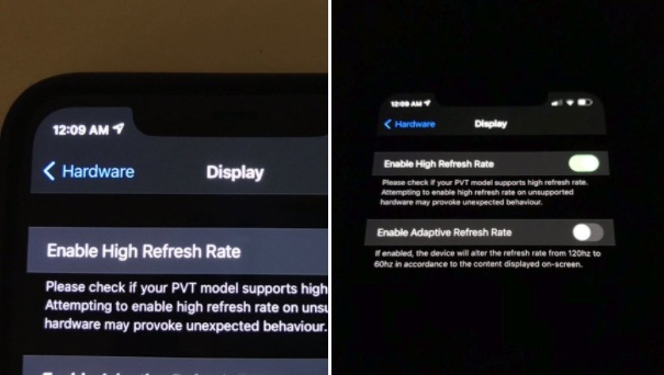 Leakers Post Alleged Screenshots From iPhone 12 Pro Max Settings That Suggest 120Hz Display, LiDAR Functionality