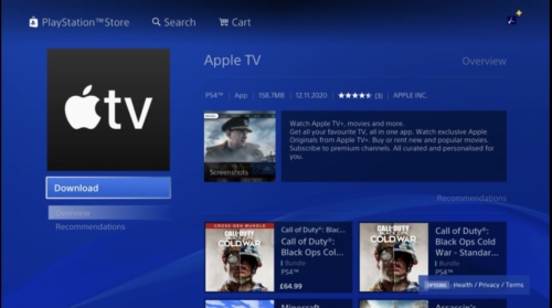Apple TV App on PS4 and PS5