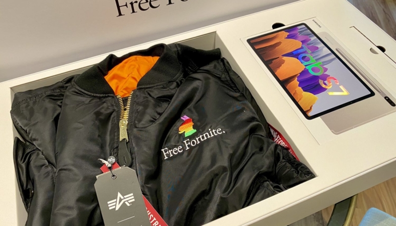 Epic and Samsung Team to Send ‘Free Fortnite’ Swag  to Influencers – Includes Jacket, Galaxy Tab S7