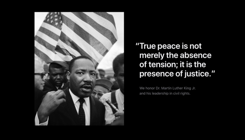 Apple Honors Dr. Martin Luther King Jr. With Tribute on Homepage