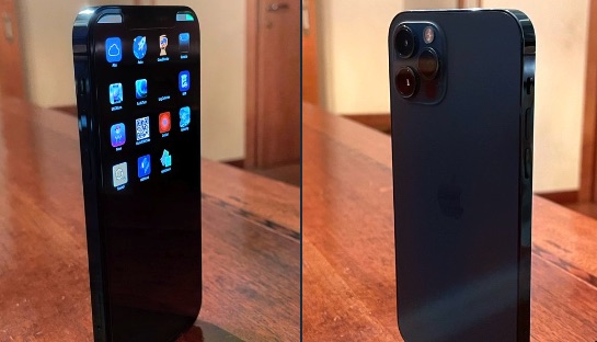 Developer Giulio Zompetti Shares Photos of ‘Pacific Blue’ iPhone 12 Prototype