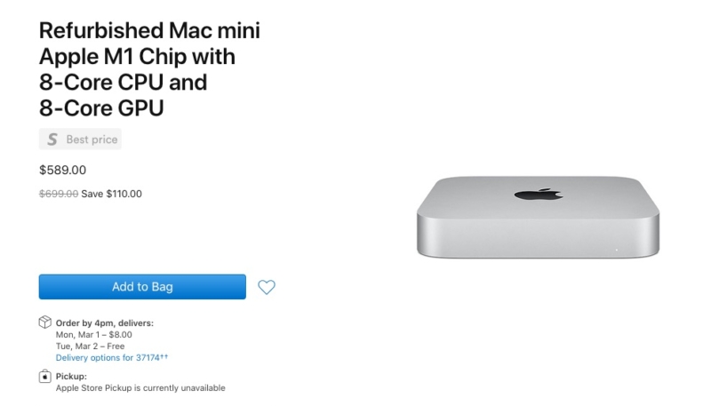 Apple Makes Certified Refurbished M1 Mac mini Available