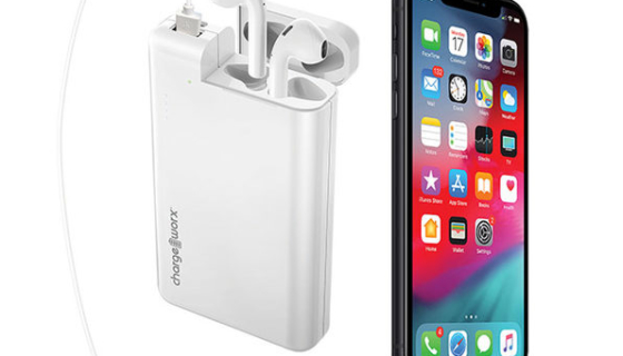 Chargeworx 10000mah Power Bank with AirPods Holder