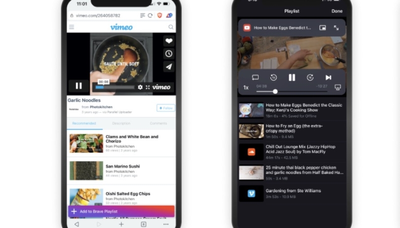 New Playlist Feature for Queueing Video and Audio Content Debuts on Brave Browser for iOS