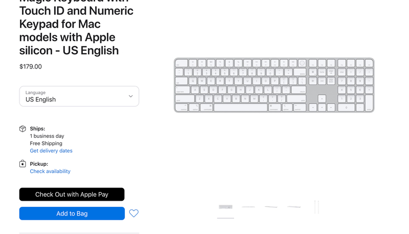 Magic Keyboard With Touch ID Now Available for Separate Purchase