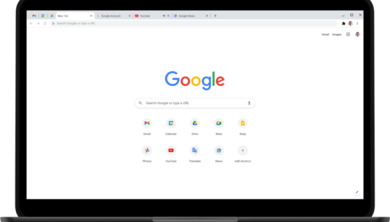 Chrome on a Laptop