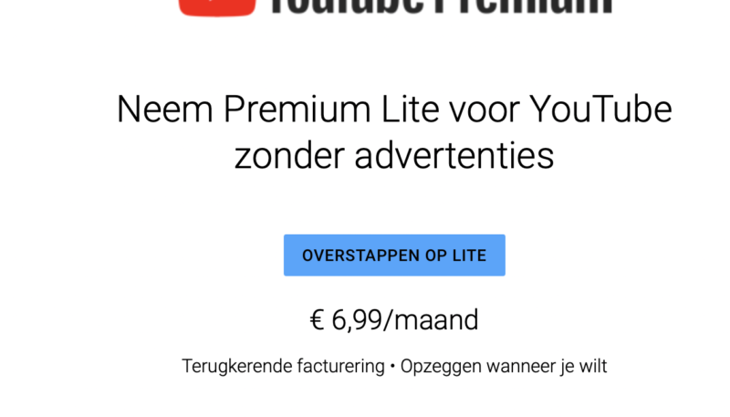 YouTube Testing Cheaper ‘Premium Lite’ Subscription Tier in Europe
