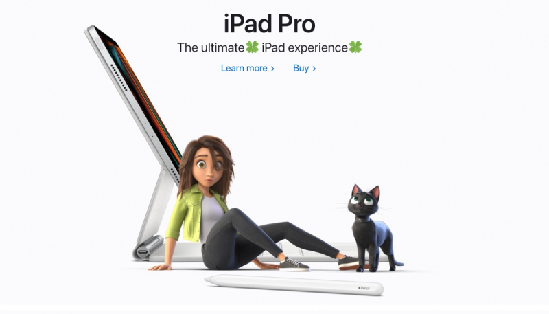 Animated Apple TV+ Film ‘Luck’ Takes Over Apple Homepage to Celebrate Debut