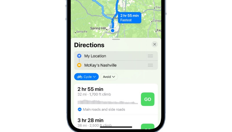 Apple Maps Now Offers Cycling Navigation Across All U.S. States
