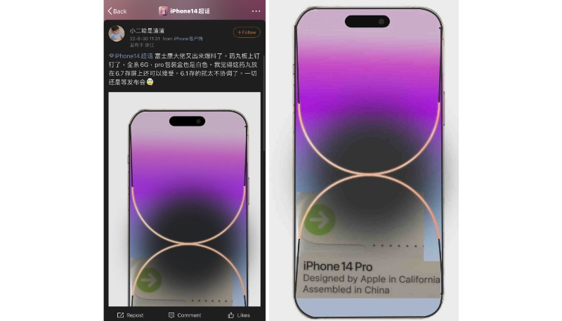 ‘iPhone 14’ Name Appears on Alleged Packaging Stickers – White Box for Pro Models