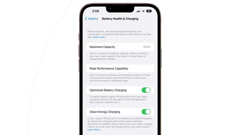 iOS 16.1 Beta Brings Clean Energy Charging Option to iPhone