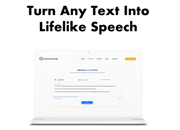 Mactrast Deals: Speechnow™ True to Life AI Text to Speech: Lifetime Subscription