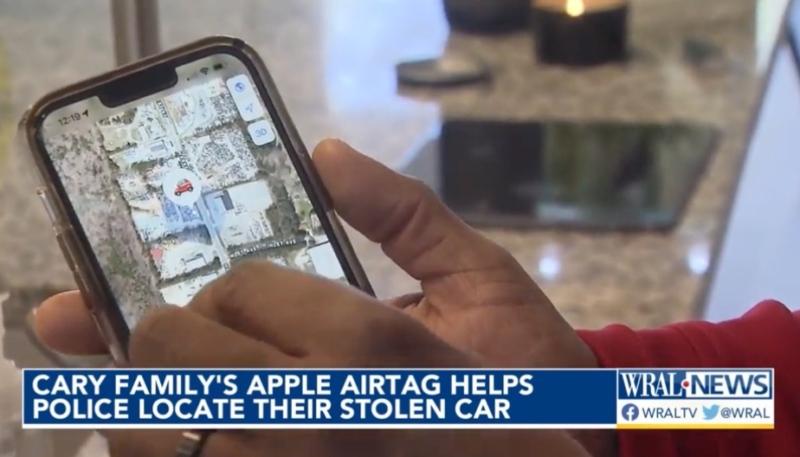 Stolen Car’s AirTag Leads to High-Speed Chase and Crash