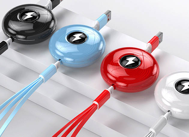 Mactrast Deals: 3-in-1 Retractable USB-C, Micro USB & Lightning Charging Cable