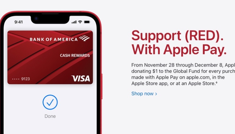 Make an Apple Store Purchase and Pay With Apple Pay to Support (RED)