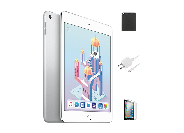 Mactrast Deals: Apple iPad mini 4, 64GB – Silver (Refurbished: Wi-Fi Only) + Accessories Bundle