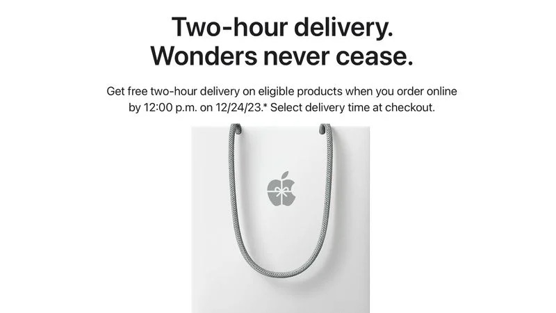 Apple Begins Offering Free Two-Hour Delivery for Eligible Last Minute Gifts