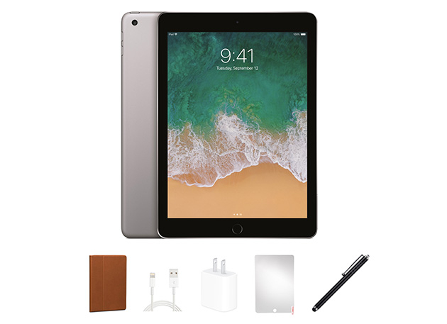 Mactrast Deals: Apple iPad 6th Gen 9.7” (2018) 32GB – Space Gray (Refurbished: Wi-Fi Only) + Accessories Bundle