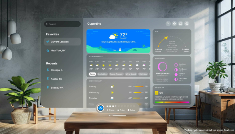 CARROT Weather for Apple Vision Pro Includes Interactive 3D Globe