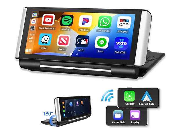 Mactrast Deals: 6.8″ Foldable Touchscreen Car Display with Apple CarPlay & Android Auto Support