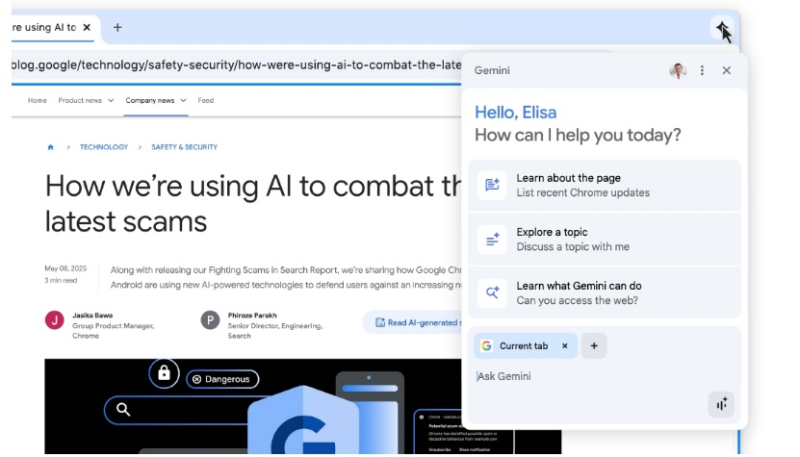 Google Integrating Gemini AI Into Chrome Browser