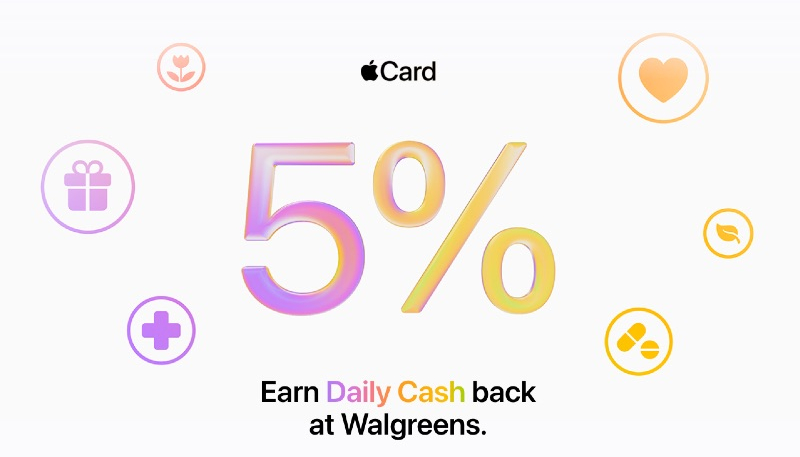 Get 5% Daily Cash for Purchases at Walgreens and Duane Reade When Using the Apple Card via Apple Pay