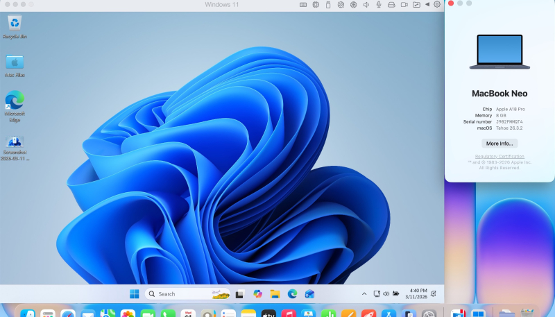 Parallels Says It’s Testing Parallels Desktop and MacBook Neo Compatibility
