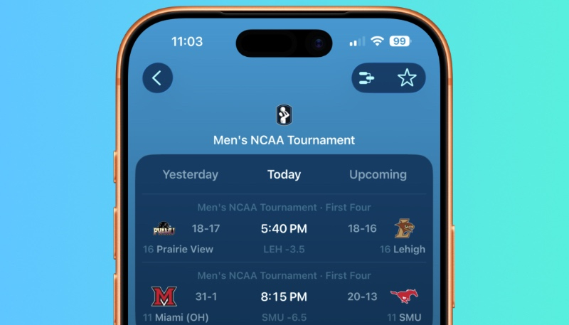Follow NCAA March Madness in Real Time in the Apple Sports App