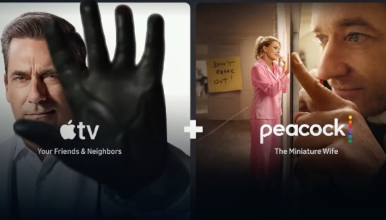 Amazon Prime Video ad for Apple TV/Peacock bundle.