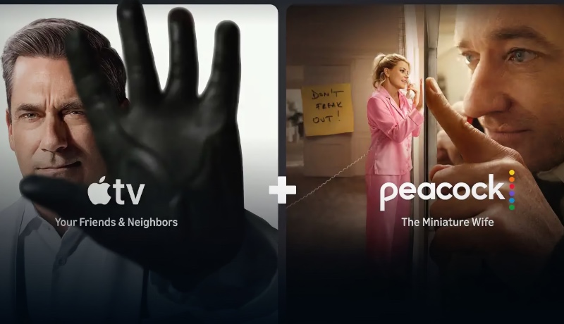 Amazon Prime Video ad for Apple TV/Peacock bundle.