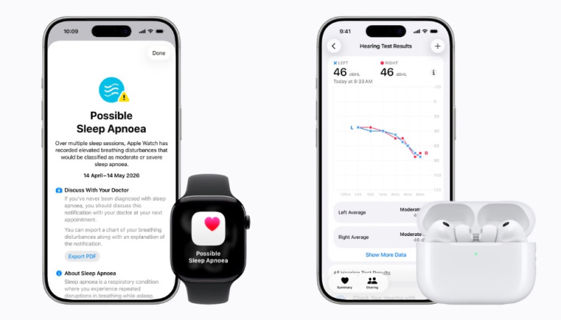 Sleep Apnea Alerts for Apple Watch and Hearing Test Features for AirPods Pro Rollout in India
