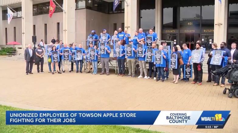 Soon-to-Shutter Towson Apple Store Staff Protest Against Closure, Accuse Apple of Anti-Union Activities