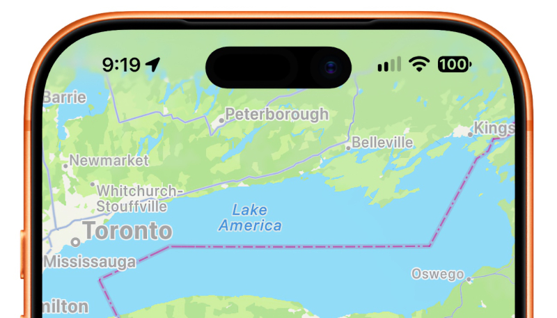 Apple Bows to Trump and Renames Lake Ontario to ‘Lake America’ in Maps App