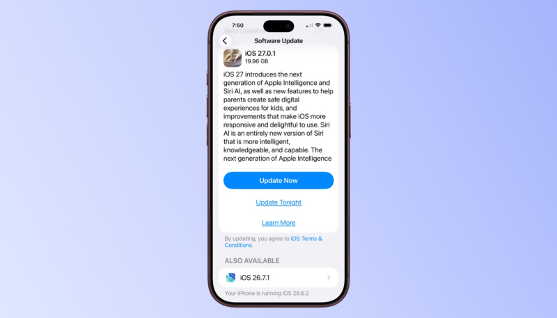Apple Now Actively Encouraging iPhone Users Still Running iOS 26 to Install iOS 27